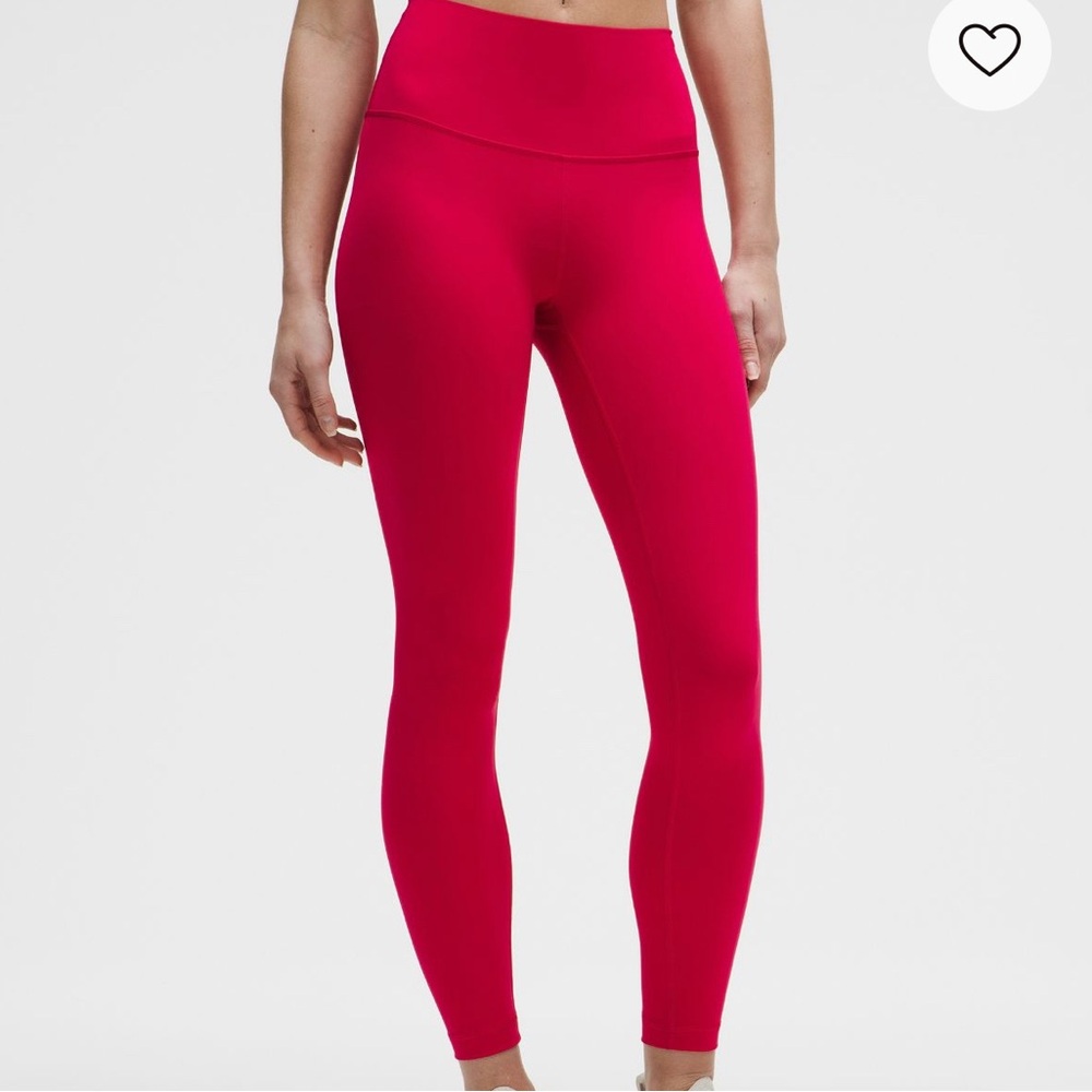 Lululemon Pink Wunder Train High Rise Tights With Pockets Size 6 - Picture 3 of 9